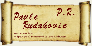 Pavle Rudaković vizit kartica